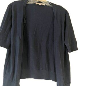 Loft Navy Blue Short Sleeve Cardigan - Medium